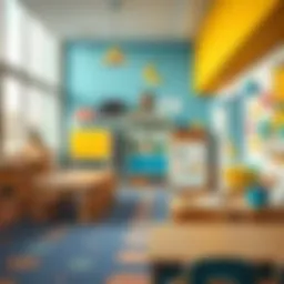 A vibrant nursery environment showcasing educational materials