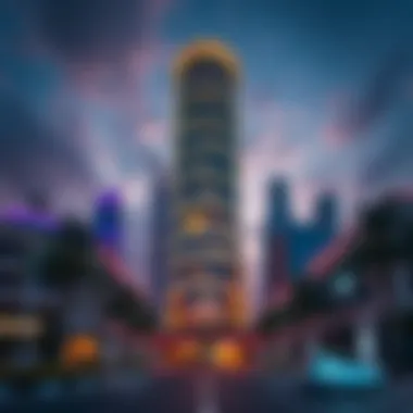 Dynamic Environment Surrounding Opera Tower Vibrant surroundings of Opera Tower