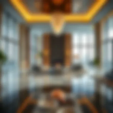 Interior view highlighting the luxurious amenities of Orient Tower