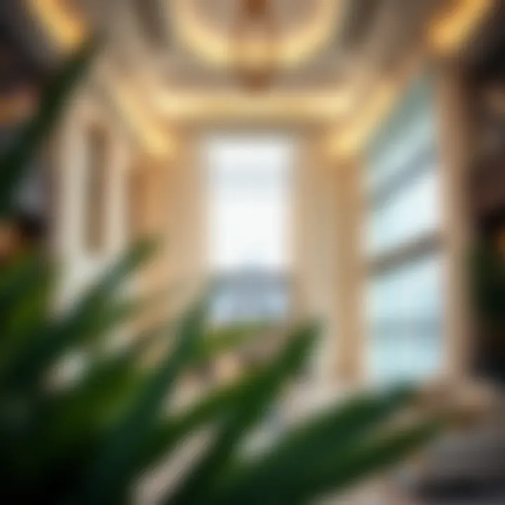 Elegant Lobby Interior of Paramount Hotel Business Bay Luxurious interior lobby showcasing the elegance of the hotel