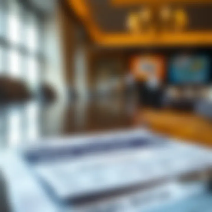 Official documents representing visa application