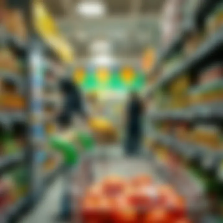 Grocery shopping with a focus on budgeting