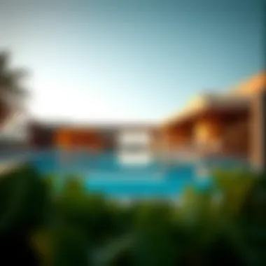 Modern Pool with Unique Architecture Modern private swimming pool with unique architecture