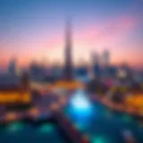 Dubai skyline during a festive celebration