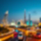 UAE skyline during a public holiday celebration
