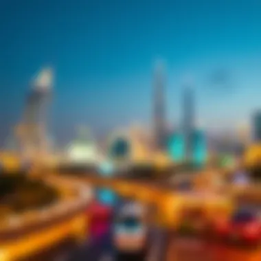 UAE skyline during a public holiday celebration