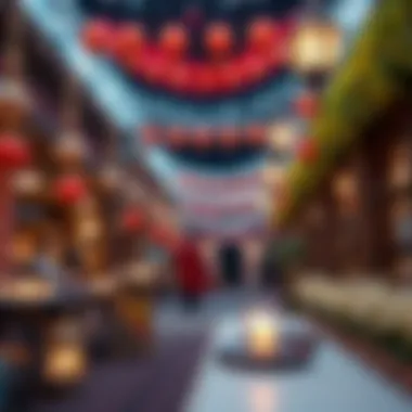 Celebration of a traditional UAE holiday with vibrant decorations