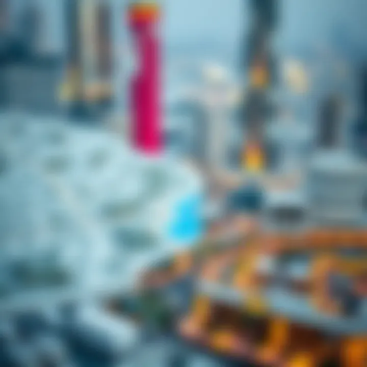 Vibrant Neighborhoods of Dubai Map highlighting vibrant neighborhoods in Dubai