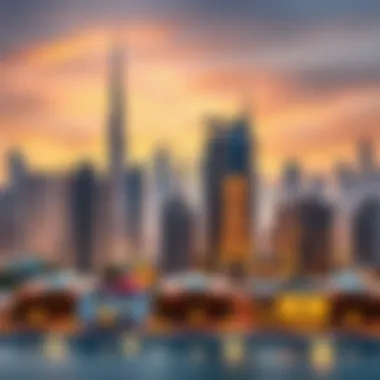 Dubai Skyline and Luxury Apartments Stunning skyline of Dubai showcasing luxury apartments