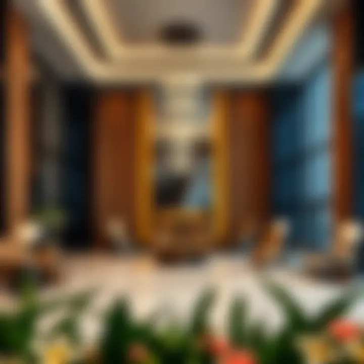 Luxurious interior lobby of Radisson Dubai Damac Hills