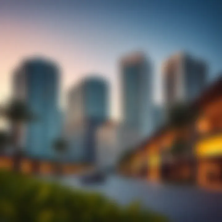 Modern residential buildings near Ragayeb Park contributing to property value