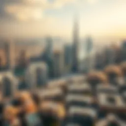Aerial view of Dubai skyline showcasing residential developments