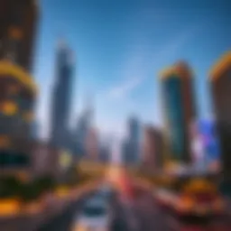 Skyline of Dubai showcasing modern architecture