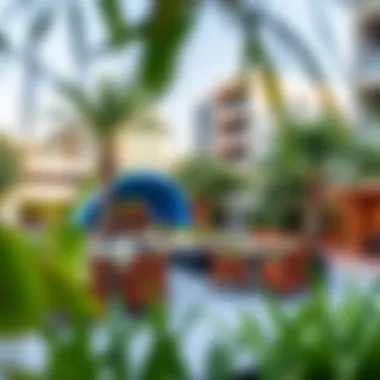 Vibrant Community Space in Rove Business Bay Rove Business Bay's vibrant community space filled with greenery and leisure areas