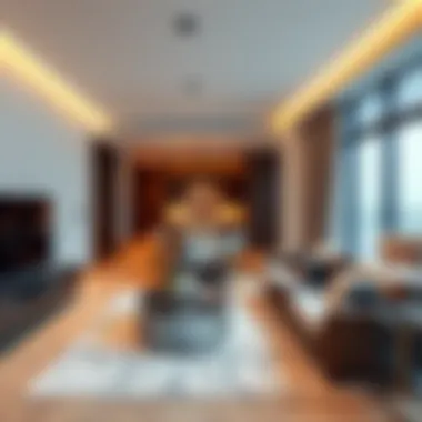 Contemporary Apartment Design at Rove Business Bay Interior of a modern apartment in Rove Business Bay highlighting contemporary design