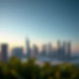 A breathtaking skyline view of Rove Business Bay showcasing modern architecture