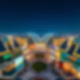 Aerial view of Sahara Mall showcasing its architectural design