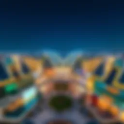 Aerial view of Sahara Mall showcasing its architectural design