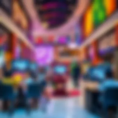 Entertainment zone inside Sahara Mall with families enjoying activities