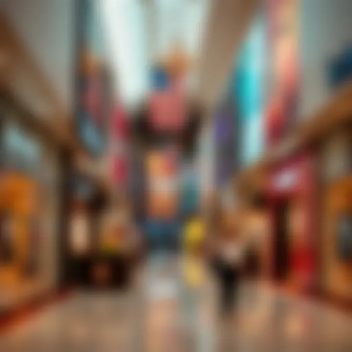 Interior shot of Sahara Mall featuring diverse retail stores