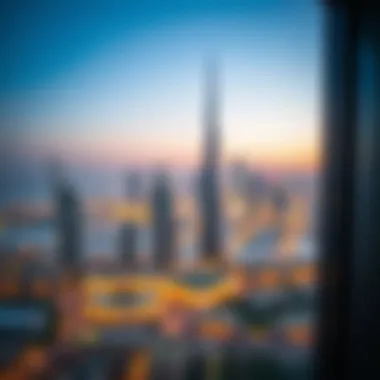 Breathtaking Dubai Skyline from Satwa Hotel Stunning view of Dubai skyline from Satwa Hotel