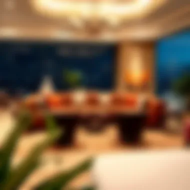 Relaxing lounge area in Satwa Hotel