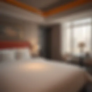 Opulent Bedroom Features in Satwa Hotel Luxurious bedroom interior at Satwa Hotel