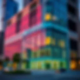 Exterior view of Standard Chartered Bank building in Downtown Dubai showcasing modern architecture