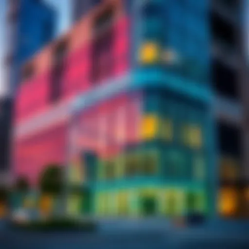 Exterior view of Standard Chartered Bank building in Downtown Dubai showcasing modern architecture
