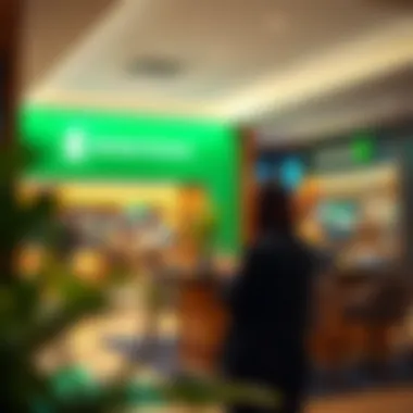 Inviting Interior of Standard Chartered Services Interior of Standard Chartered Bank demonstrating customer service and banking amenities