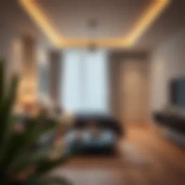 Contemporary Studio Design in Dubai A modern studio apartment showcasing contemporary design elements.
