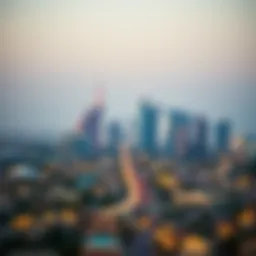 Scenic view of Sun and Sands Al Barsha skyline