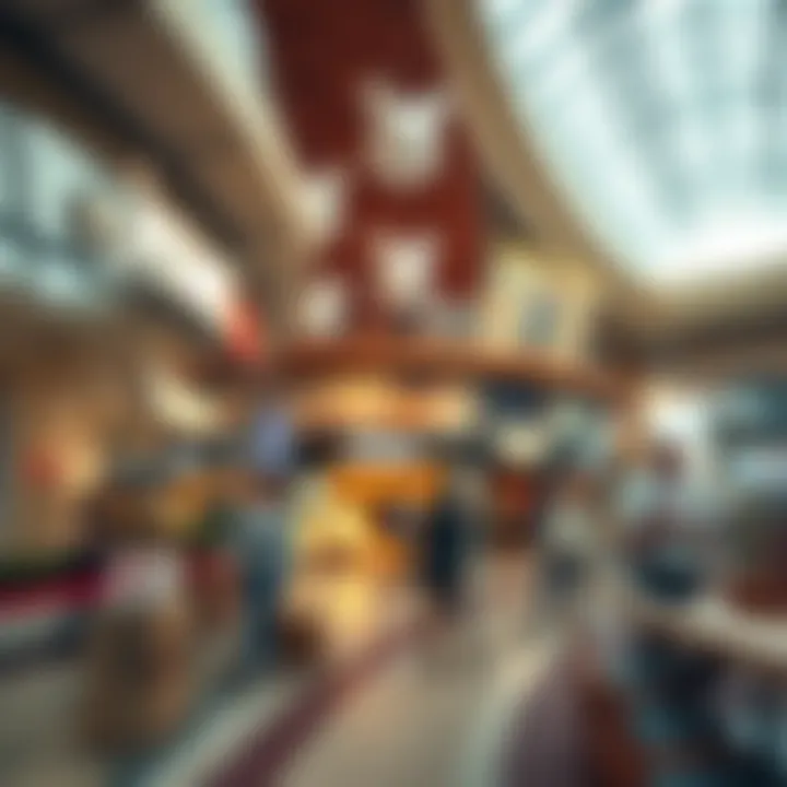 Retail diversity inside Sunset Mall featuring various shops