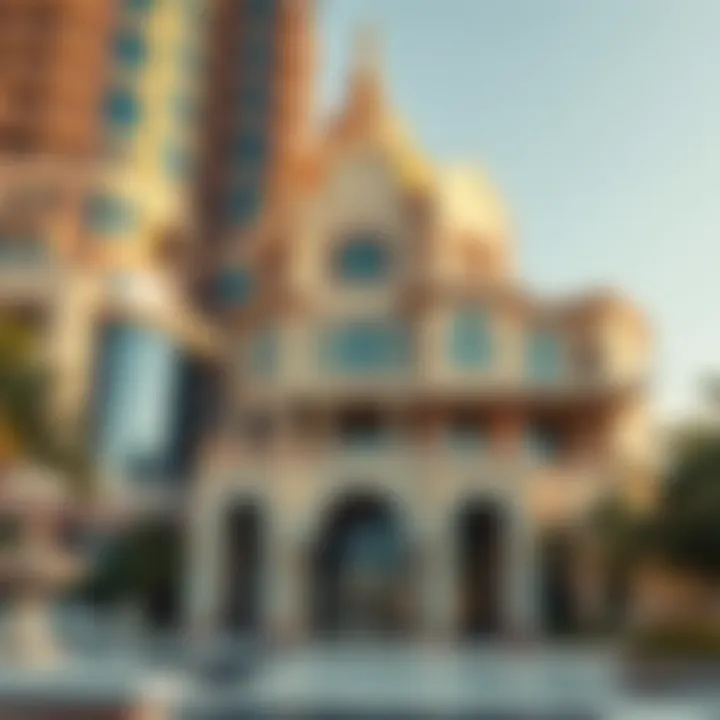Architectural details showcasing the unique design elements of Al Mansoor Tiger Tower