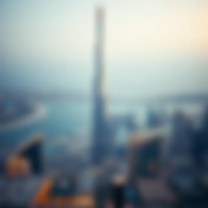 Panoramic view of Dubai's urban landscape featuring the Al Mansoor Tiger Tower