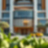 Exterior view of the Al Rubaya Building showcasing its architectural design.