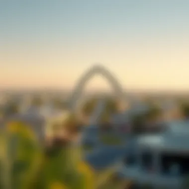 Community Surrounding The Arch Surrounding neighborhood of The Arch Dubai illustrating community and access