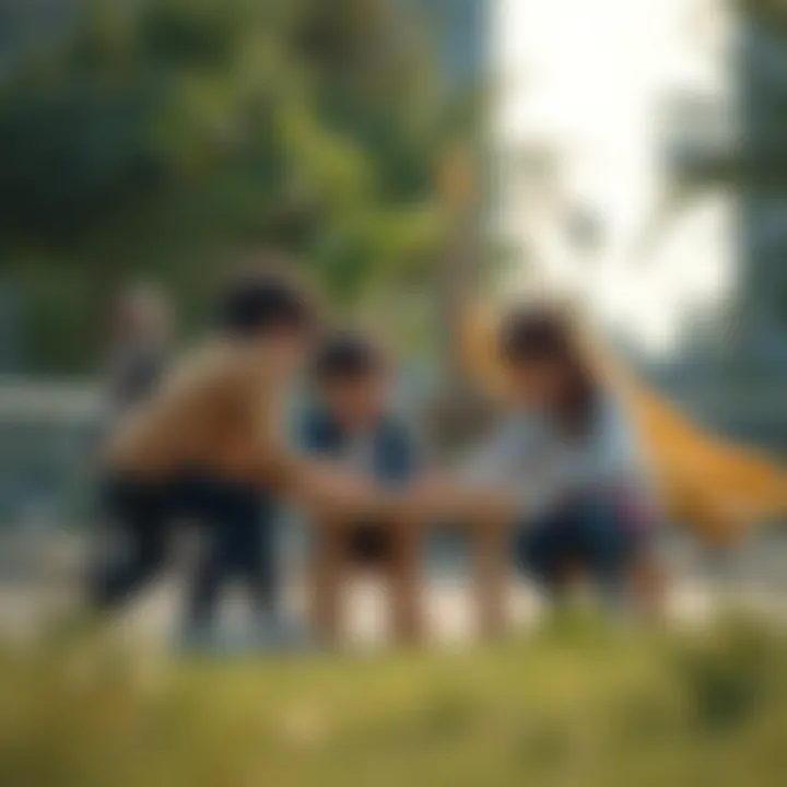 Collaborative Play in Community Parks Children engaging in collaborative play at a community park