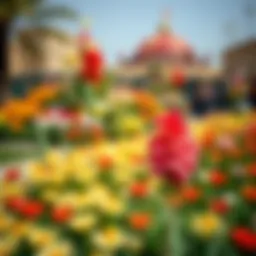 Vibrant floral display at Dubai's Flower Garden