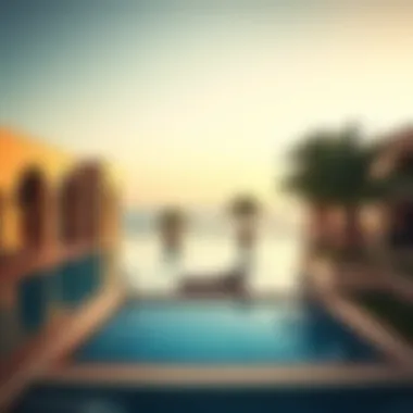 Luxury Poolside Retreat at The Lana Dorchester Luxurious swimming pool area at The Lana Dorchester, featuring elegant lounging spaces