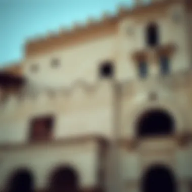 A close-up of the preserved features of the building, emphasizing restoration efforts and cultural significance.