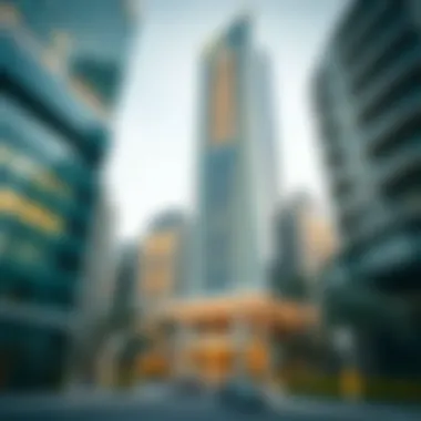 Exterior view of the Square Tower showcasing modern architecture