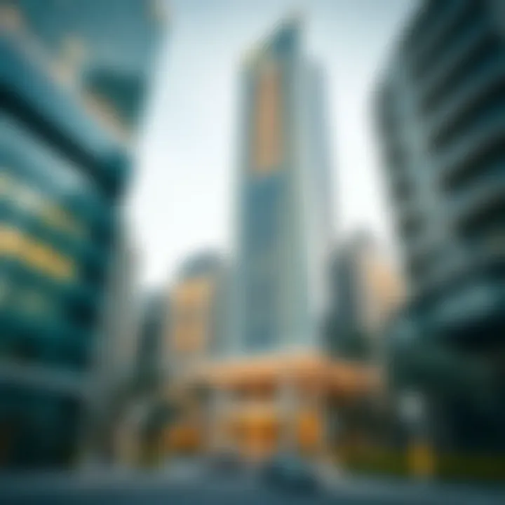 Exterior view of the Square Tower showcasing modern architecture