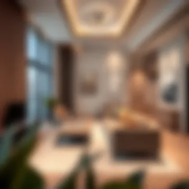 A stylish urban apartment interior showcasing contemporary design