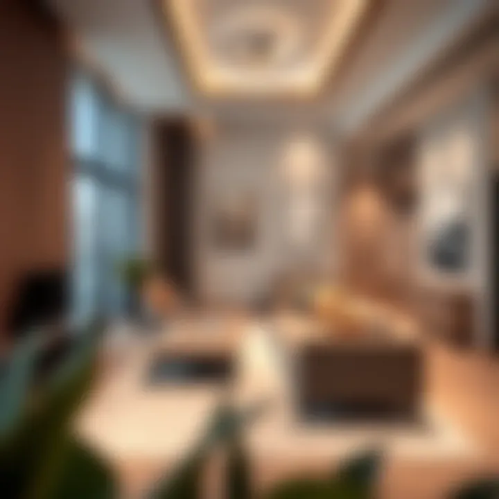 A stylish urban apartment interior showcasing contemporary design