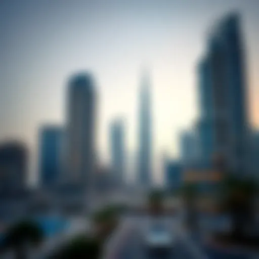 A modern skyline of Dubai featuring innovative architecture
