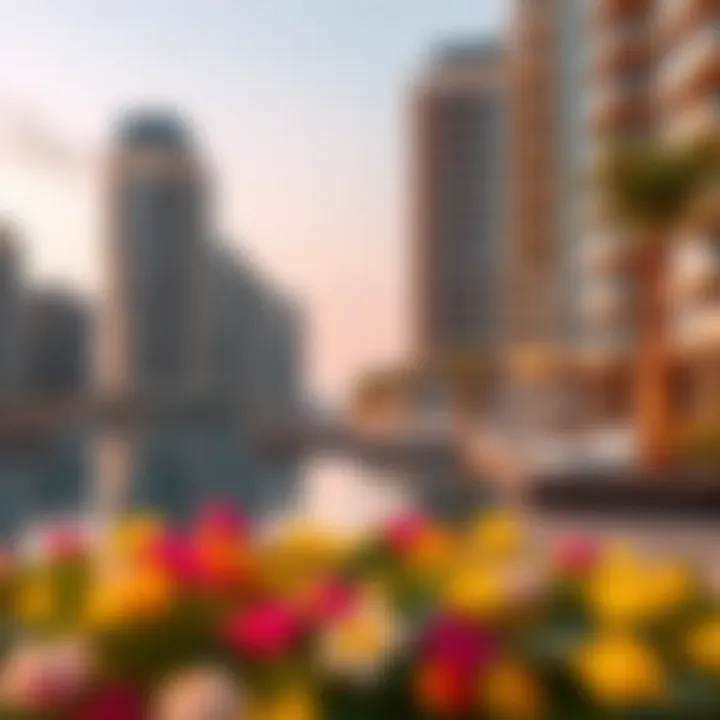A picturesque view of a Dubai waterfront development