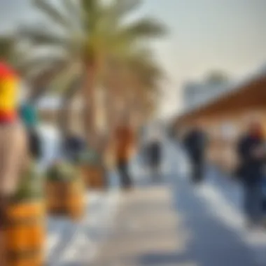 Winter Tourism in the UAE Tourists enjoying outdoor activities during a pleasant winter day