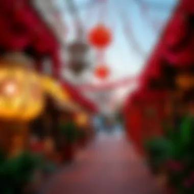 Cultural Heritage: Celebratory Decorations in the UAE Festive decorations representing UAE cultural heritage