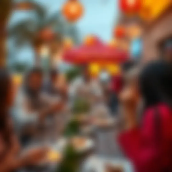 Expatriate community gathering during a holiday